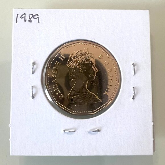 1987, 1988, 1989 and 1990 Canada Specimen Finish $1 Loonies! - Picture 8 of 10